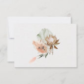 Romantische Bohemian met pampasgras RSVP Kaartje (Achterkant)