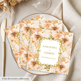 Romantische Boho Blush Gouden Papieren Servetten
