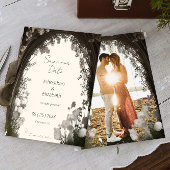 Romantische Boho Botanische Boog Foto Bewaar de da Save The Date