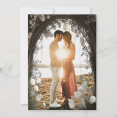 Romantische Boho Botanische Boog Foto Bewaar de da Save The Date (Achterkant)