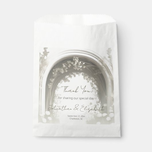 Romantische Boho Botanische Boog Huwelijk Bedankzakje (Voorkant)