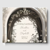 Romantische Boho Botanische Boog Huwelijk Gastenboek (Voorkant)