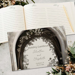 Romantische Boho Botanische Boog Huwelijk Gastenboek