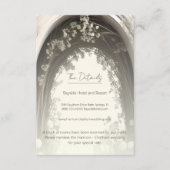 Romantische Boho Botanische Boog Huwelijk Informatiekaartje (Voorkant)