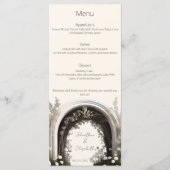 Romantische Boho Botanische Boog Huwelijk Menu (Voorkant)