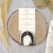 Romantische Boho Botanische Boog Huwelijk Menu