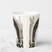 Romantische Boho Botanische Boog Huwelijk Papieren Bekers (Rechts)