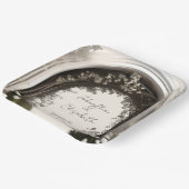 Romantische Boho Botanische Boog Huwelijk Papieren Bordje (Gebogen)