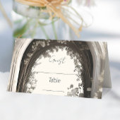 Romantische Boho Botanische Boog Huwelijk Plaatskaartje