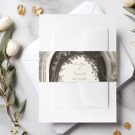 Romantische Boho Botanische Boog Huwelijk Uitnodigingen Wikkel