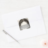 Romantische Boho Botanische Boog Huwelijksgunst Vierkante Sticker (Envelop)