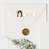 Romantische Boho Botanische boog Monogram Adres Etiket