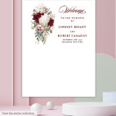 Romantische Boho Bourgondische bruiloft foto achte Wandkleed