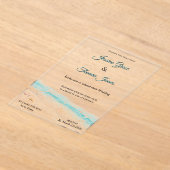 Romantische Boho Elegante Schelpen Acryl Uitnodigingen (Laagn)