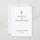 Romantische Boho foto bruiloft Dank u Bedankkaart (Voorkant)