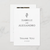 Romantische Boho foto bruiloft Dank u Bedankkaart (Voorkant / Achterkant)