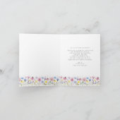 Romantische Boho Garden Wildflower bruiloft Bedankkaart (Binnen)