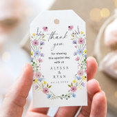 Romantische Boho Garden Wildflower bruiloft Cadeaulabel