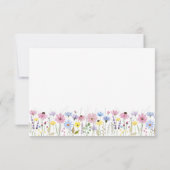 Romantische Boho Garden Wildflower Wedding RSVP Ka Kaart (Achterkant)