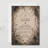 Romantische Boho Goth Huwelijk Kaart (Voorkant)