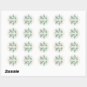 Romantische Boho met de hand geschilderde bloemen Ronde Sticker (Vel)