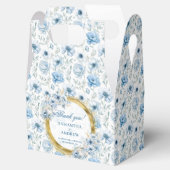 Romantische Boho Pastel Blauw Goud bruiloft Dank u Bedankdoosjes (Geopend)