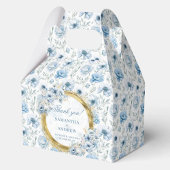 Romantische Boho Pastel Blauw Goud bruiloft Dank u Bedankdoosjes