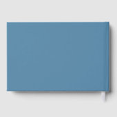 Romantische Boho Pastel Blauwe Gouden Wilde Bloeme Gastenboek (Achterkant)