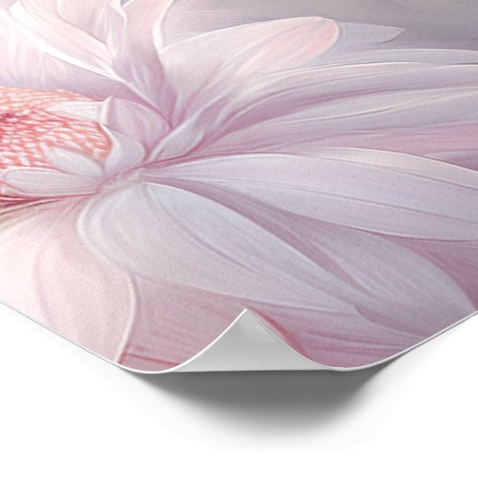 Romantische BOHO Roze Daisies Poster (Hoek)