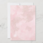 Romantische Boho Roze Rozen & Pampas Bruidsbrunch Kaart (Achterkant)