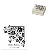 Romantische Boho rustieke Wildbloemen Hoek Bruilof Rubberstempel (Gestempeld)