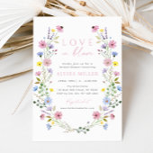 Romantische Boho Tuin Wilde Bloemen Bruidsfeest Kaart