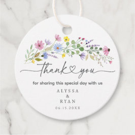 Romantische Boho Tuin Wilde Bloemen Dank Je Wel Bedankjes Labels