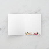 Romantische Boho veer bloemenkrans dank u Bedankkaart (Binnen)