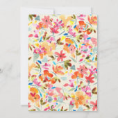 Romantische Boho Wildflower bruiloft uitnodiging (Achterkant)