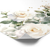 Romantische boho witte rozen Kies een stoel aan we Poster (Hoek)
