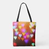 Romantische bokeh: met liefde gevulde achtergrond tote bag (Achterkant)