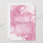 Romantische bokeh White roses Quinceañera Kaart (Achterkant)