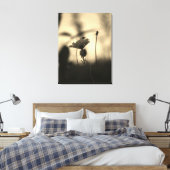 Romantische Bomen & Bloemen – Boho Botanische Fant Canvas Afdruk (Insitu (Slaapkamer))