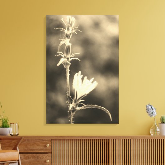 Romantische Bomen & Bloemen – Botanische Fantasy B Canvas Afdruk (Insitu (Woonkamer))