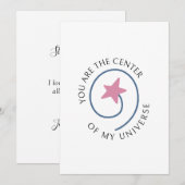 Romantische boodschap Minimalistische Valentijn Ka (Voorkant / Achterkant)