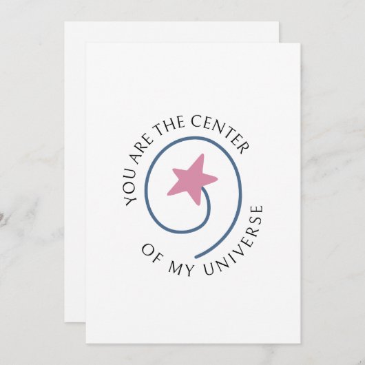 Romantische boodschap Minimalistische Valentijn Ka (Voorkant / Achterkant)