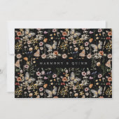 Romantische Boog Wilde Bloem Bewaar de Datum Foto Save The Date (Achterkant)