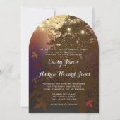 Romantische boom onder het Stars Forest Wedding Kaart (Voorkant)