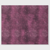 Romantische bordeauxkleurige glinsterende bruiloft cadeaupapier (Vlak)