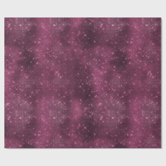 Romantische bordeauxrode glinsterende bruiloft fee cadeaupapier (Vlak)