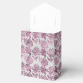 Romantische bordeauxrood zilveren bloemrijke bruid bedankdoosjes (Geopend)