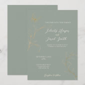 Romantische bos bruiloft uitnodiging (Voorkant / Achterkant)