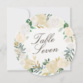 Romantische bos ronde tafel nummertjes kaart (Achterkant)