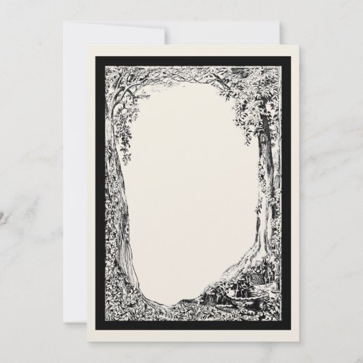 Romantische  bosboomarm kaart (Achterkant)